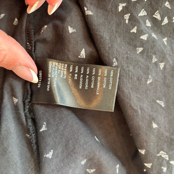 Urban Outfitters Dahlia Smocked One Shoulder Black White Detail Sundress S - Picture 10 of 13